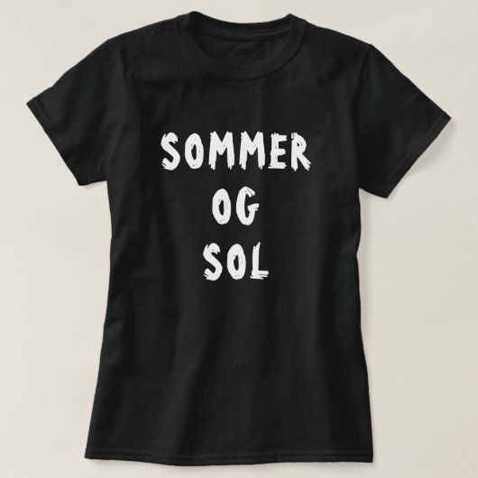ノルウェーブラックの夏と日 Tシャツ (デザイン正面)