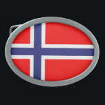 ノルウェーベルトバックル 卵形バックル<br><div class="desc">ノルウェー国旗</div>