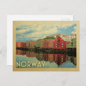 ノルウェーポストカードヴィンテージ旅行 ポストカード (正面/裏面)