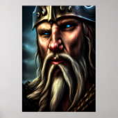 ノルウェーポートレートバイキング | AIアートポスター ポスター (正面)