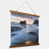 ノルウェーミッドナイトサン 吊り下げ型タペストリー (傾斜あり)