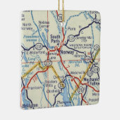 ノルウェーメインヴィンテージの地図 セラミックオーナメント (右)