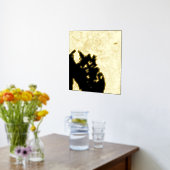 ノルウェーモダンのエレガントオスロの上品でギフトの地図 箔ポスター (レイダウン (キッチン))