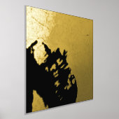 ノルウェーモダンのエレガントオスロの上品でギフトの地図 箔ポスター (レイダウン)