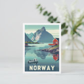 ノルウェーヨーロッパヴィンテージ有名な旅行プレイス ポストカード (スタンド正面)