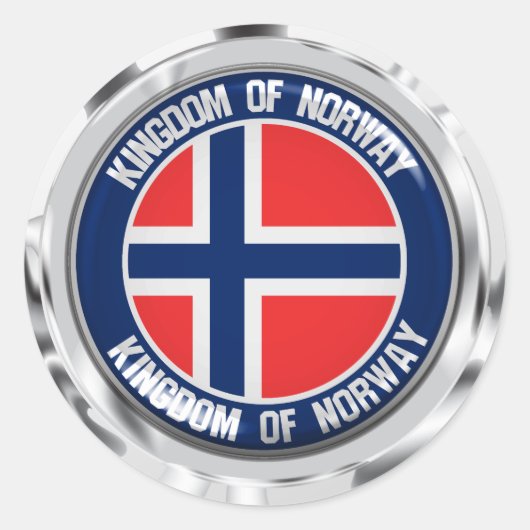 ノルウェーラウンドエンブレム ラウンドシール (正面)