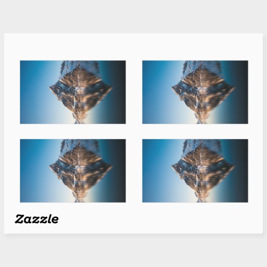 ノルウェーロフォテンマウンテン 長方形シール (シート)