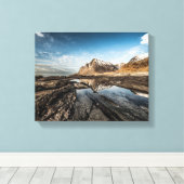 ノルウェーロフォテン諸島の風景写真 キャンバスプリント (インサイチュ (ウッドフロア))