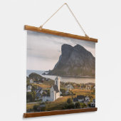 ノルウェーロフォテン諸島教会 吊り下げ型タペストリー (傾斜あり)