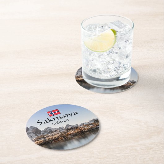 ノルウェーロフォテン諸島 ラウンドペーパーコースター (インサイチュ)