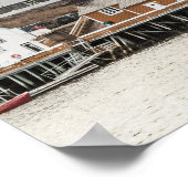 ノルウェーロフォテン魚釣りビレッジランドスケープフォト ポスター (角)