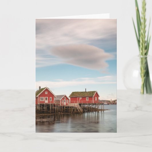 ノルウェーロフォテン魚釣りヴィレッジ カード (正面)