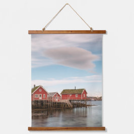 ノルウェーロフォテン魚釣りヴィレッジ 吊り下げ型タペストリー