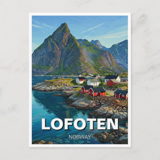 ノルウェーロフォーテン島の旅 ポストカード (正面)