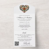 ノルウェーローズマリングハート |結婚式招待状 オールインワン招待状 (内側)