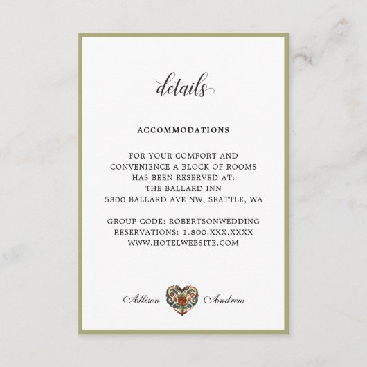 ノルウェーローズマリングハート |詳細エンクロージャ エンクロージャーカード (正面)