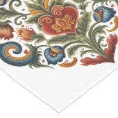 ノルウェーローズマリングフォークアートハート ロングテーブルランナー (コーナー)