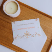 ノルウェーローズマリングフォークアート結婚式招待状 招待状