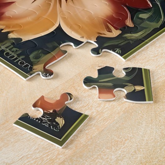 ノルウェーローズマリング装飾フォークアート ジグソーパズル (側面)