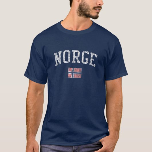 ノルウェーヴィンテージスポーツデザインノルゲノルウェーTee Tシャツ (正面)