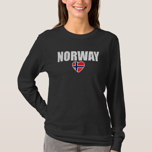 ノルウェーヴィンテージノルウェー国旗 Tシャツ (正面)