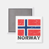 ノルウェーヴィンテージ国旗 マグネット (正面/裏面)