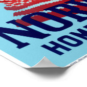 ノルウェーヴィンテージ旅行ポスター復元 ポスター (角)