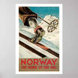 ノルウェーヴィンテージ旅行ポスター ポスター