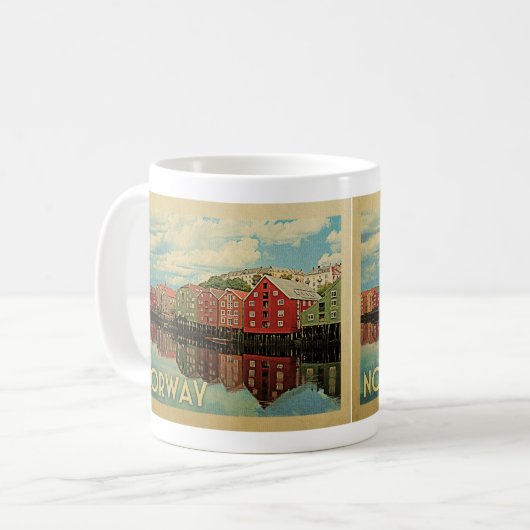 ノルウェーヴィンテージ旅行 コーヒーマグカップ (正面左)