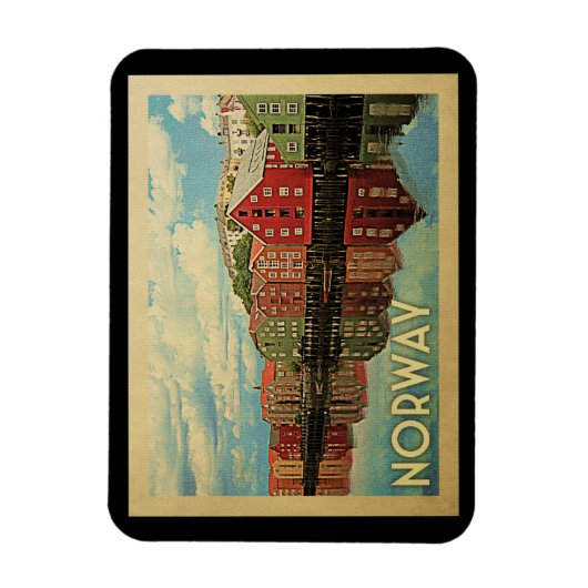 ノルウェーヴィンテージ旅行 マグネット (縦)