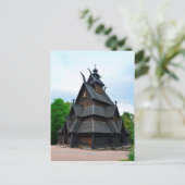 ノルウェー中世ステーブ教会、オスロ、ノルウェー ポストカード (スタンド正面)