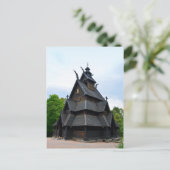 ノルウェー中世ステーブ教会 ポストカード (スタンド正面)