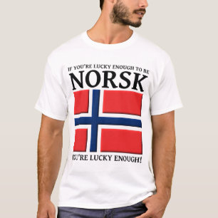 ノルウェー人でラッキーなTシャツ Tシャツ