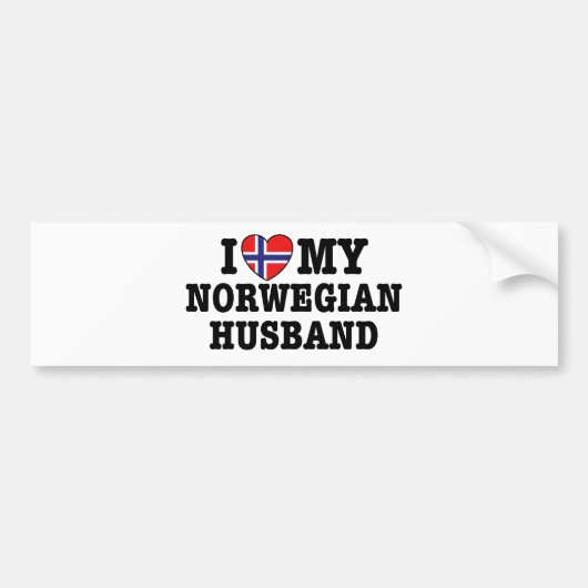 ノルウェー人の夫 バンパーステッカー (正面)