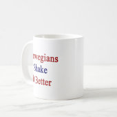 ノルウェー人の振動よりよくそれ コーヒーマグカップ (正面左)