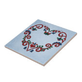 ノルウェー人のRosemalingのスウェーデンのハート タイル (側面)