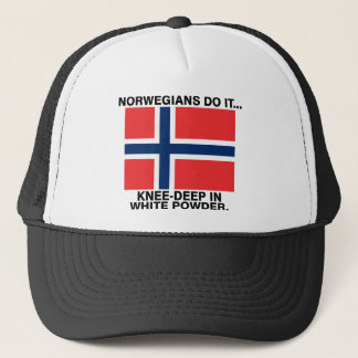 ノルウェー人は白い粉を膝まで被ってやってる キャップ