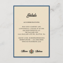 ノルウェー伝統 ローゼマリン 結婚式 ディテール同梱カード エンクロージャーカード