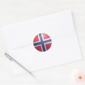 ノルウェー光沢サークルフラグ ラウンドシール (封筒)