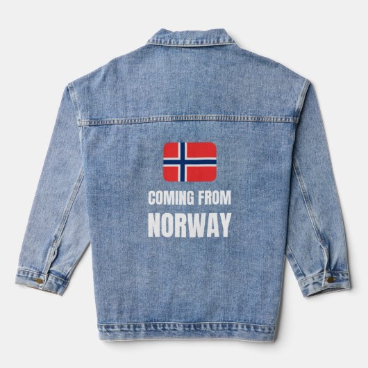 ノルウェー出身の人のための デニムジャケット (裏面)