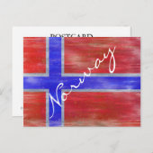 ノルウェー動揺して国旗 ポストカード (正面/裏面)