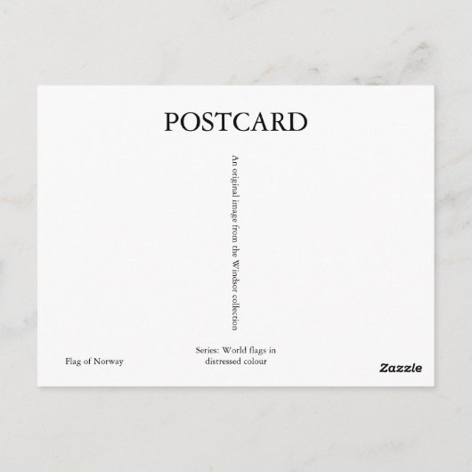 ノルウェー動揺して国旗 ポストカード (裏面)