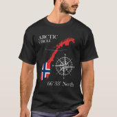 ノルウェー北極圏極北ノルウェーF Tシャツ (正面)
