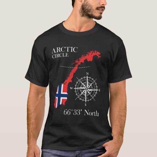 ノルウェー北極圏極北ノルウェーF Tシャツ (正面)