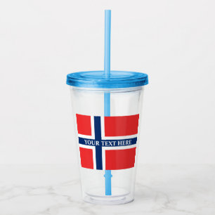 ノルウェー北欧パーティーノルウェー国旗カスタム アクリルタンブラー