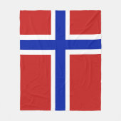 ノルウェー北欧メディア国旗 フリースブランケット (正面)