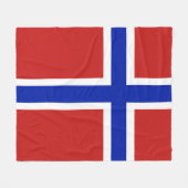 ノルウェー北欧メディア国旗 フリースブランケット (正面(横))
