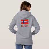 ノルウェー及びノルウェー国旗 パーカ (裏面フル)