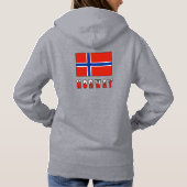 ノルウェー及びノルウェー国旗 パーカ (裏面)