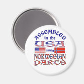 ノルウェー及びノルウェー国旗 マグネット (正面/裏面)